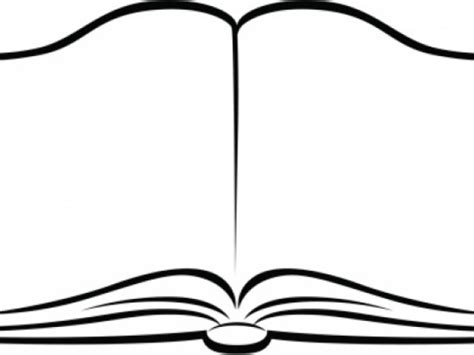 Black And White Open Book Clip Art