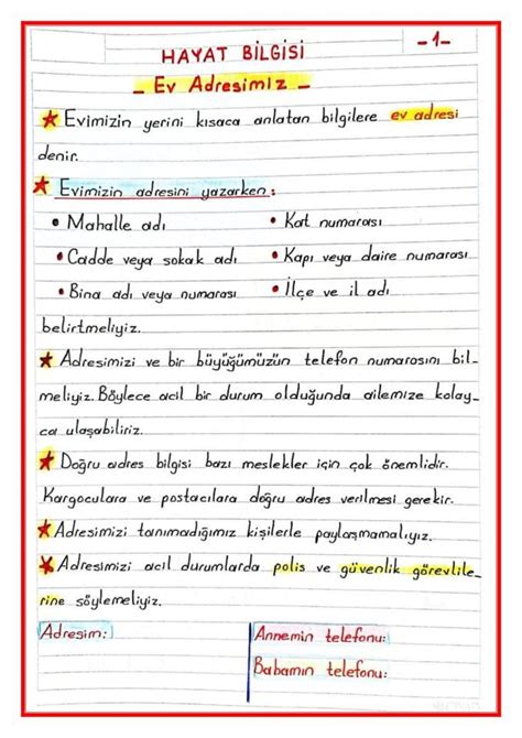 2 Sınıf Konu Anlatımı ve Defter Notları Sınıf Ilkokul öğretmenliği