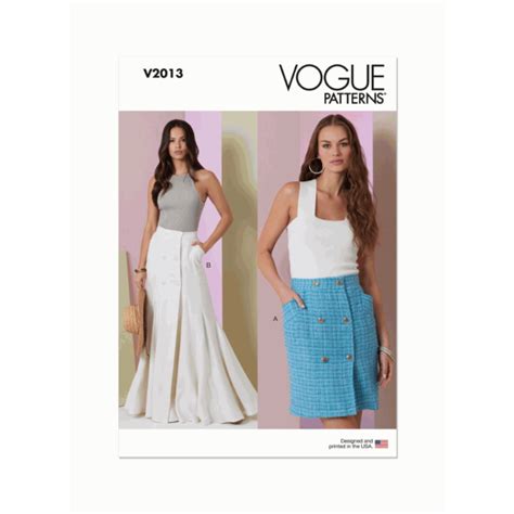 Vogue Sewing Pattern V2013 H5 Misses Skirt In Two Lengths 6 8 10 12 14 Abakhan