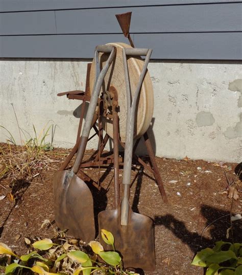 Vintage Split Wood Handle Coal Grain Shovel 40 Long Etsy