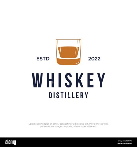 Vintage Premium Whiskey Logo Label With Hand Lettering For Drinks