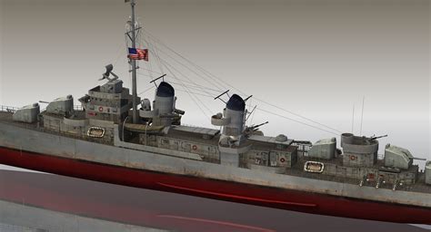 Uss Melvin Dd Fletcher 3D Model TurboSquid 1222391