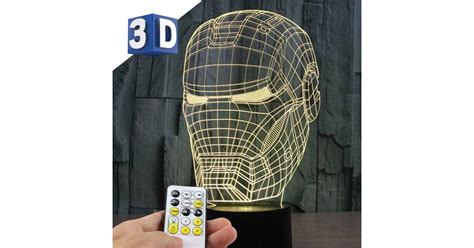 3D LED RGB Lampa Sa Promenljivom Bojom Svetlosti Iron Man Cena Prodaja