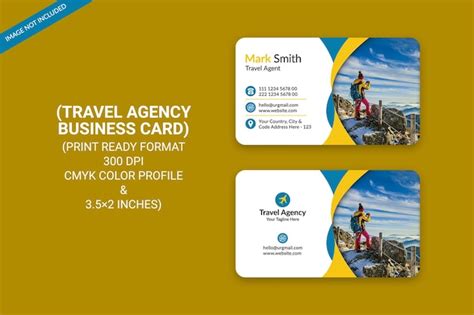 Premium Psd Travel Agency Business Card Print Template Design