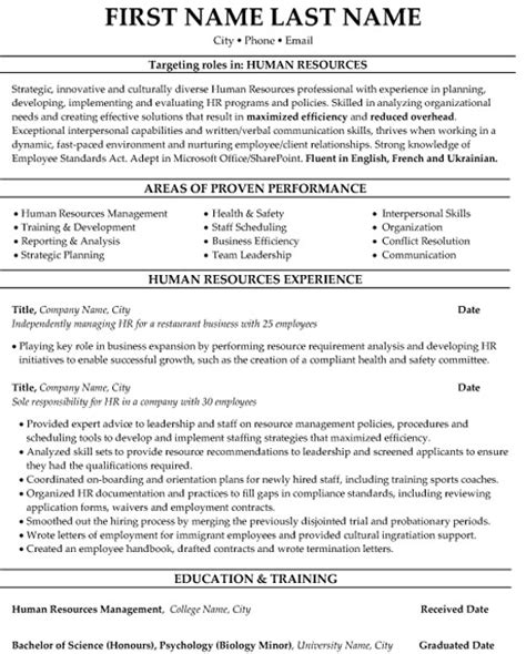 Top Human Resources Resume Templates And Samples