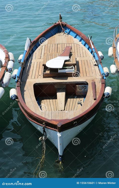 Wooden Boat In The Harbour On The Mediterranean Sea Stock Image Image