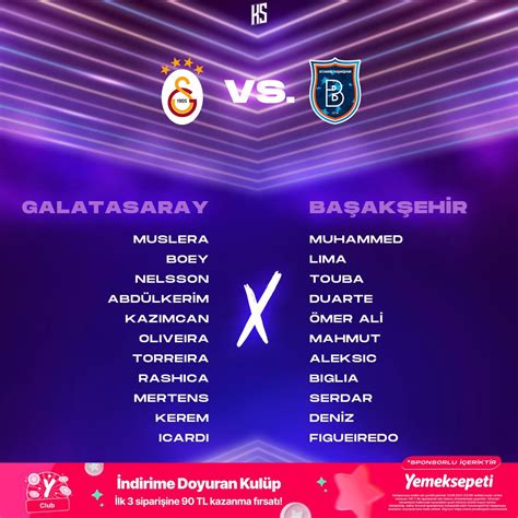 Krampon Sports on Twitter İLK 11 Galatasaray Başakşehir Sizce