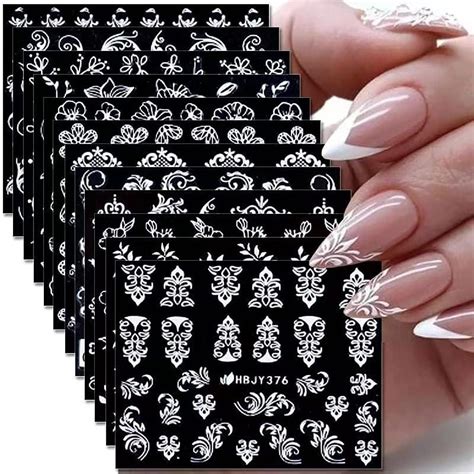 Amazon Shining Aurora Shell Butterfly Nail Stickers D Relief