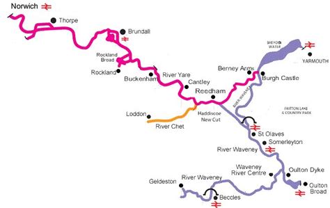 Southern Rivers Map Norfolk Broads Norfolk Holiday Boat Hire