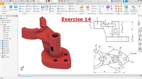 Autodesk Inventor 2021 Tutorial For Beginners Exercise 14 Youtube