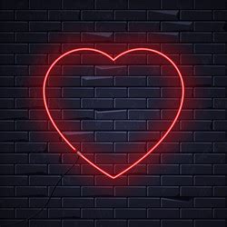 Sex Heart Neon Sign Royalty Free Vector Image Vectorstock