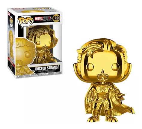 Dr Strange Cromado Funko Pop Marvel Studios 10 Years