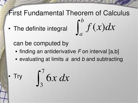 Ppt The Fundamental Theorems Of Calculus Powerpoint Presentation