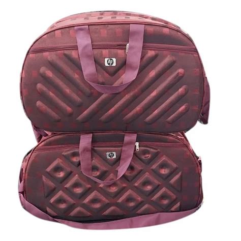 Travelling Maroon Polyester Travel Bag For Clothes Size Dimension