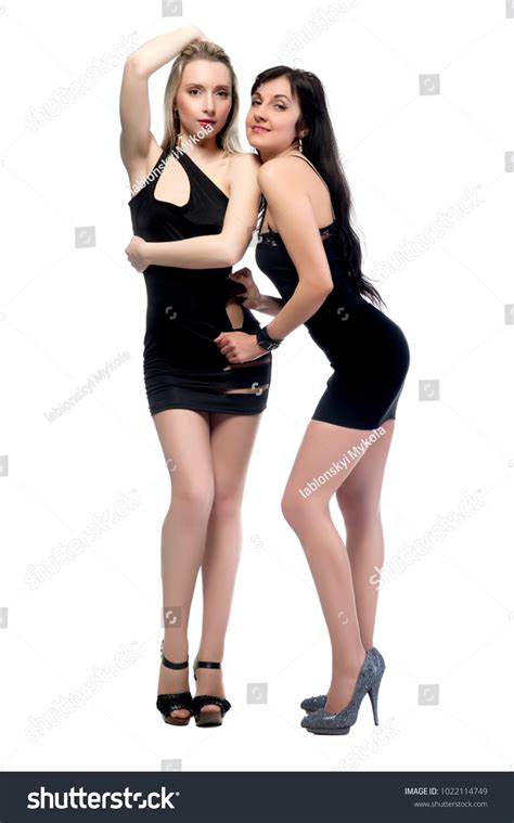 Two Women Blonde Brunette Sexy Dress Stock Photo 1022114749 Shutterstock