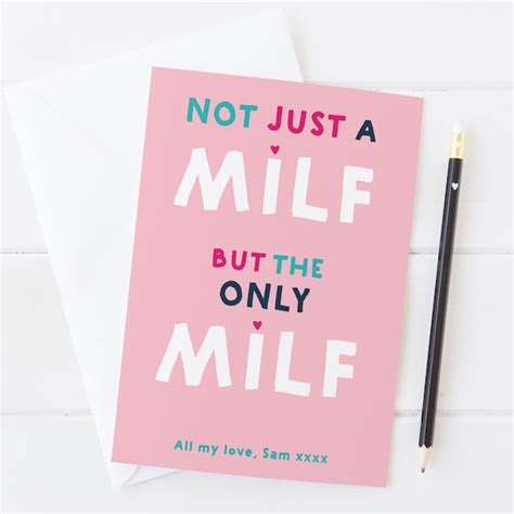 Milf Mothers Day Card Etsy