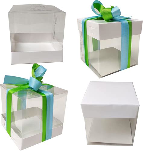 Boxtok Cajas 50 Cajas Acetato Transparente 10x10x10 Cms Con Tapa