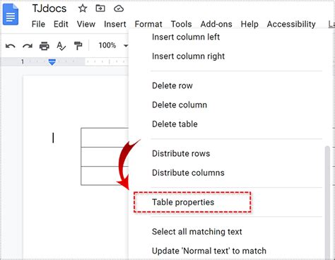 Cómo eliminar líneas de tabla de Google Docs