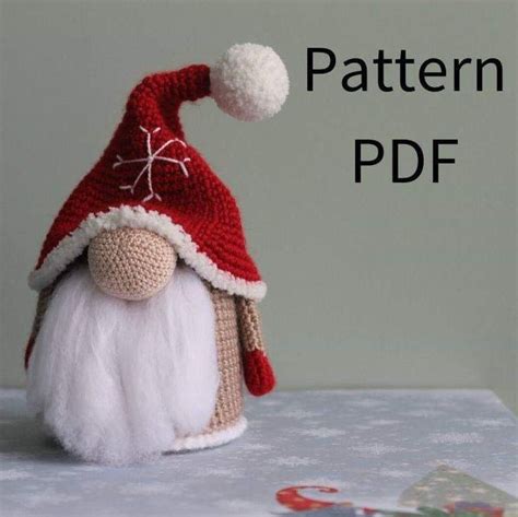 Gnome Diy Pattern Etsy Christmas Crochet Crafts Crochet Toys Patterns