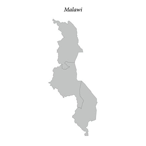 Simple flat Map of Malawi with borders 35315989 Vector Art at Vecteezy