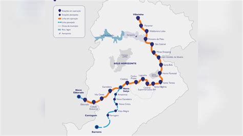 Veja O Mapa Da Linha Do Metr De Bh Trajetos Prometidos