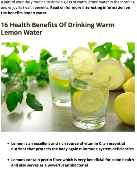 16 Health Benefits Of Drinking Warm Lemon Water ~ 1 Best Health