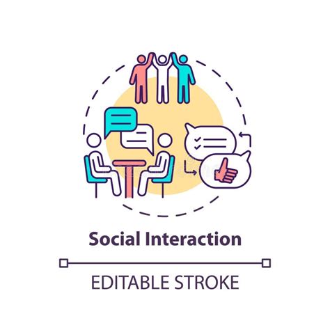 Pictogram Van Het Concept Sociale Interactie Vector Illustratie