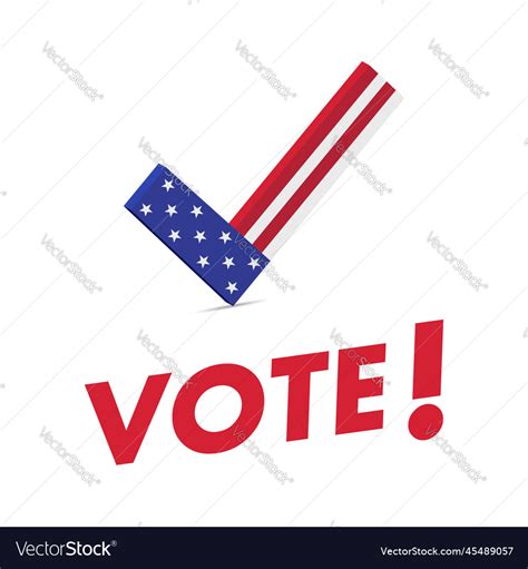 American elections vote slogan with tick 3d Vector Image