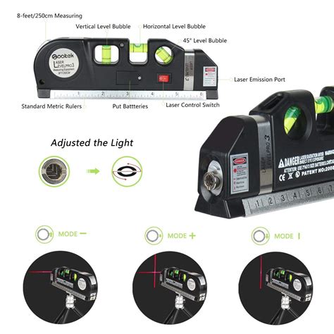 Snapklik Laser Level Qooltek Multipurpose Cross Line Laser 8