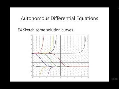 Autonomous Differential Equations YouTube