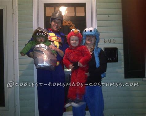 Cool Homemade Sesame Street Family Costume