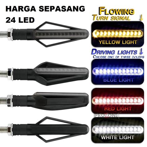 Jual Lampu Sein Led Motor Drl Warna Sen Running Jalan Moge Vixion