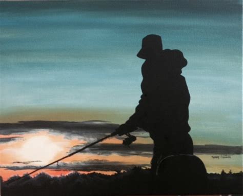 Still Fishing by ROBERT CROOKER ART | People | 16" x 20" | acrylic on canvas