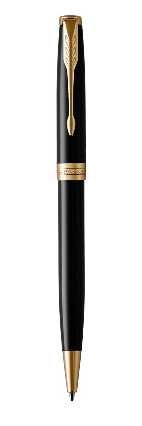 PARKER Sonnet Stylo Bille Noir Recharge Noire Pointe Moyenne Coffret