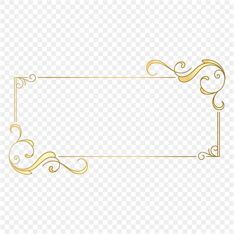 Gold Corner Frame Vector Hd Images Elegant Gold Label Border Corner