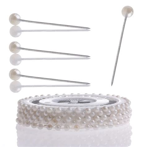 200pcs Corsage Fixation Pins Faux Pearl Sewing Wedding Dress Craft