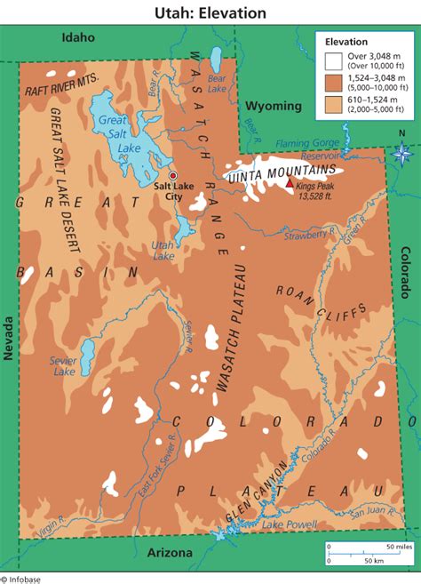 Utah Elevation Map Image Learn