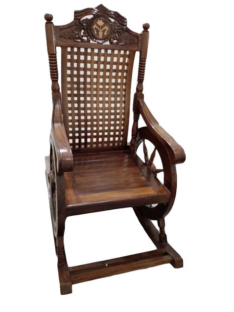 Sheesham Wood Brown Wooden Rocking Chair Without Cushion At Rs 12000