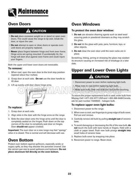 Maytag Mer6765baq Gemini Range Use And Care Guide