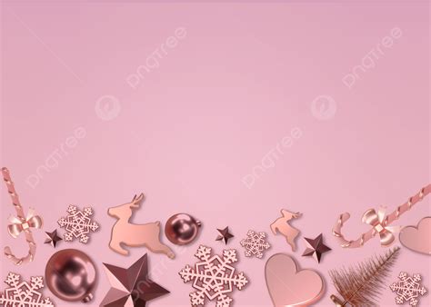 Decorated Pink Christmas Background Christmas Decoration Pink