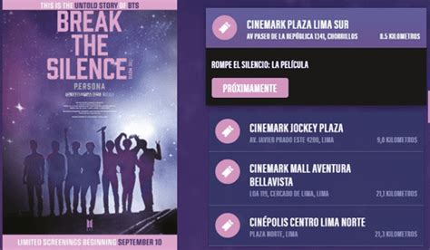 BTS estrena Break the silence The movie Persona países fechas