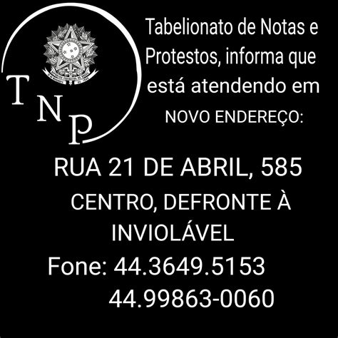 Palotina Tabelionato De Notas E Protestos Est Atendendo Em Novo