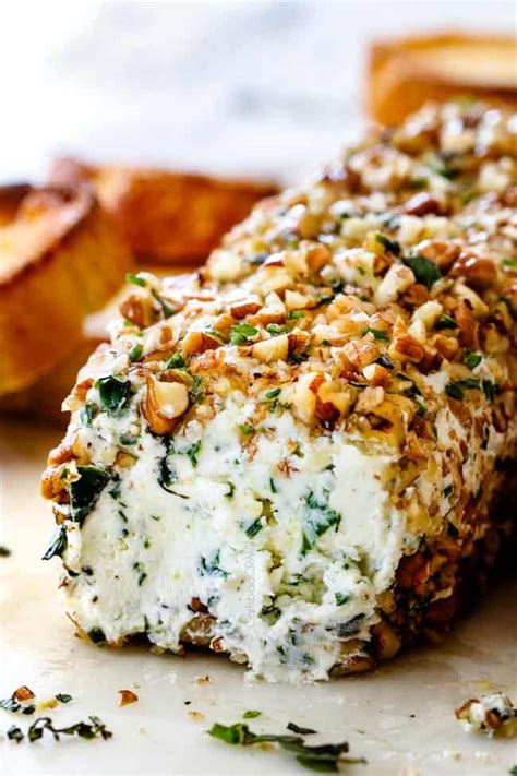 Easy Garlic Herb Cheese Log Step By Step Photos Cheese Log Recipes