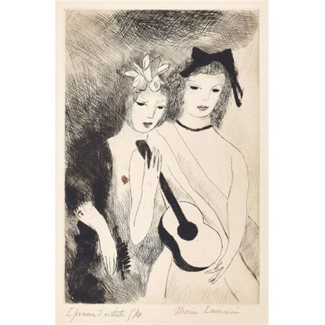 Deux Jeunes Filles La Guitare Von Marie Laurencin Auf Artnet