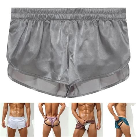 Short Boxer Satin Hommes V Tements De Nuit Sous V Tements Pyjama Bas De