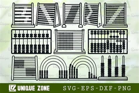 Abacus Svg Bundle Abacus Silhouette Mathematics Svg