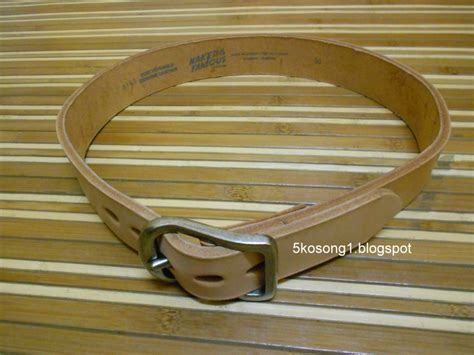 Kosong Naked And Famous Oz Leather Belt Mm Size Natural Tan