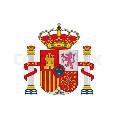 Spanish Shield Isolated Coat Of Arm Of Spain Icon Stock Vector