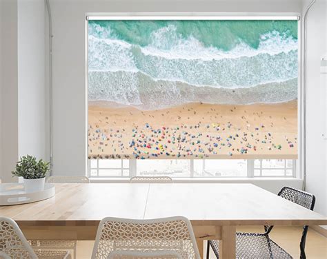 Summer Beach Scene Tropical Roller Blind Photo Printed Window Blinds