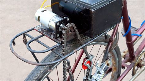 Making An Electric Bike Using Dc Motor And Motorcycle Chain Youtube